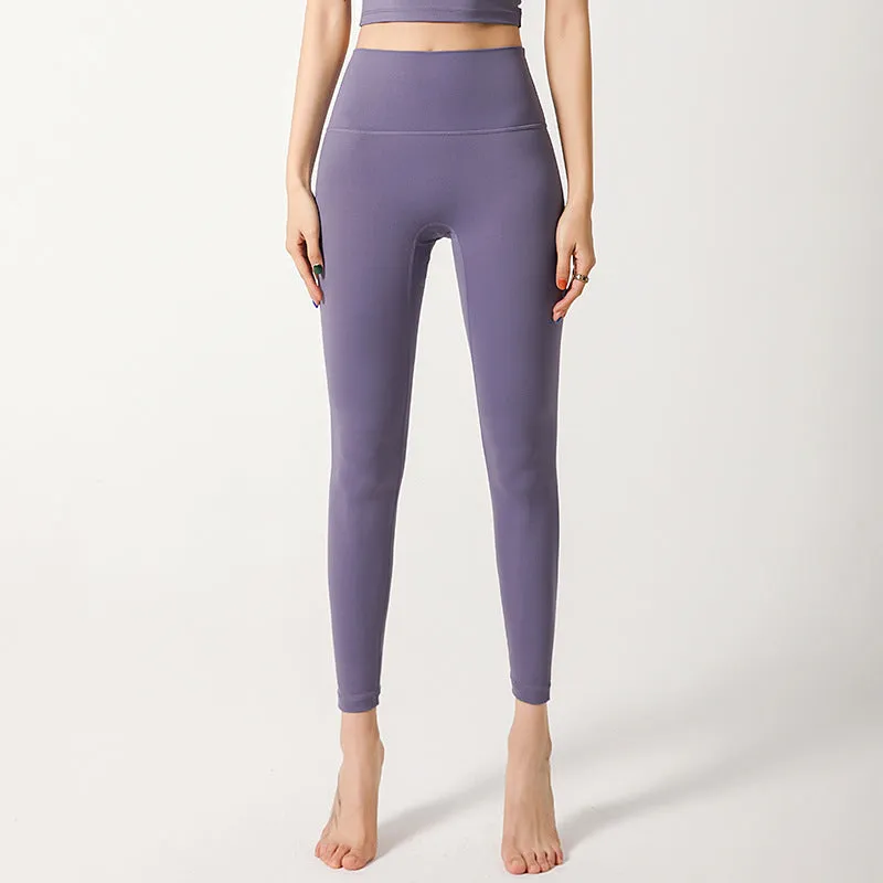 Ladies Yoga Pants High Waist Push Up HIp Seamless Pocket Tight Sporty Gym Pants Leggings