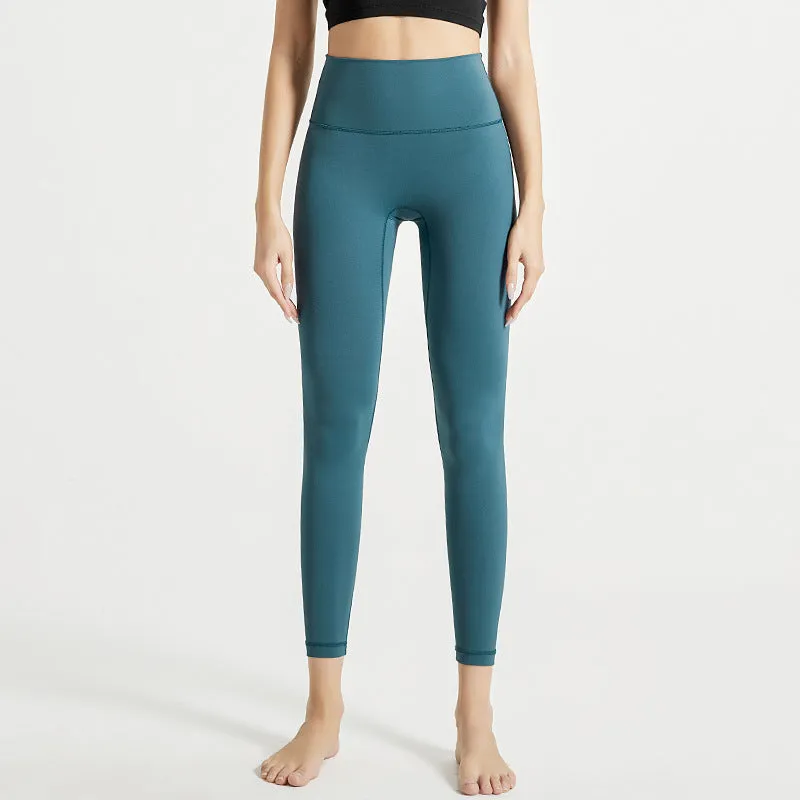 Ladies Yoga Pants High Waist Push Up HIp Seamless Pocket Tight Sporty Gym Pants Leggings