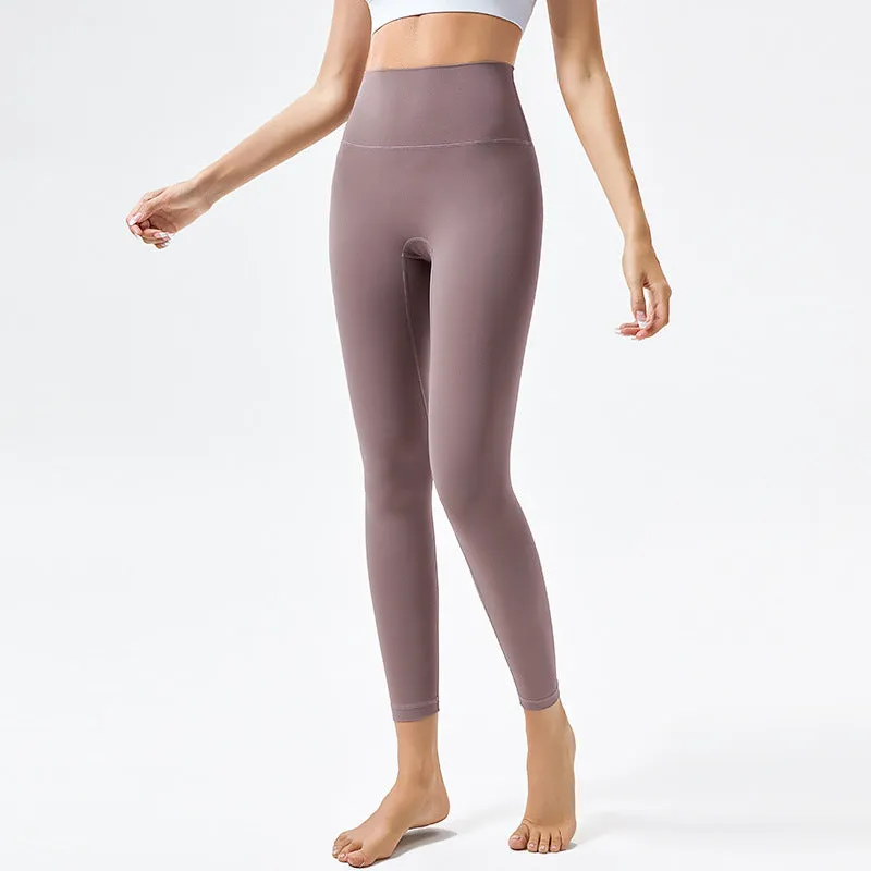 Ladies Yoga Pants High Waist Push Up HIp Seamless Pocket Tight Sporty Gym Pants Leggings