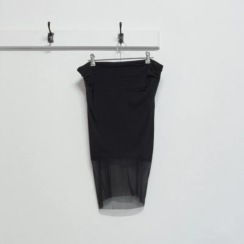 layered mesh miniskirt