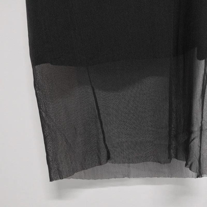 layered mesh miniskirt