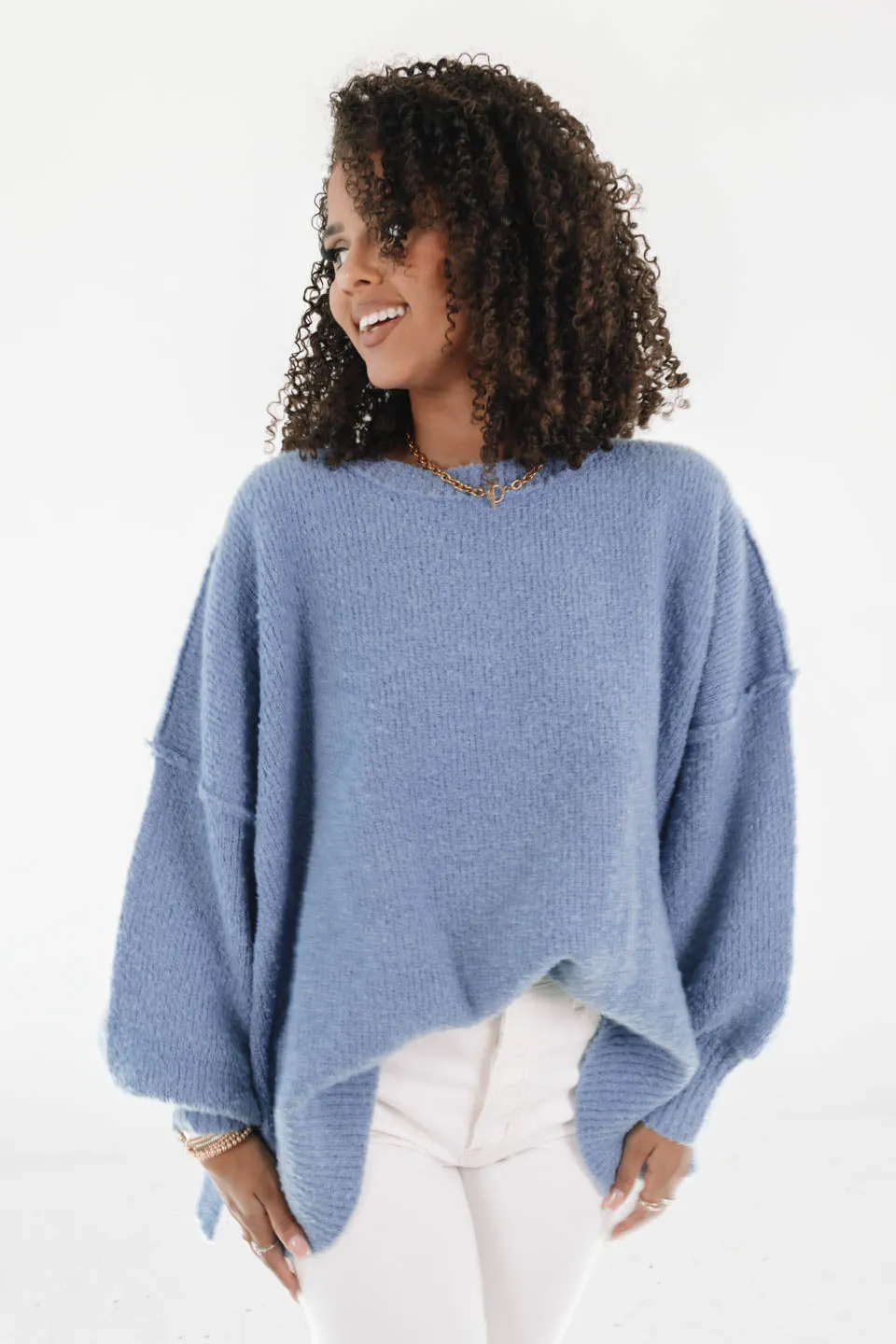 Lazy Saturday Sweater - Blue