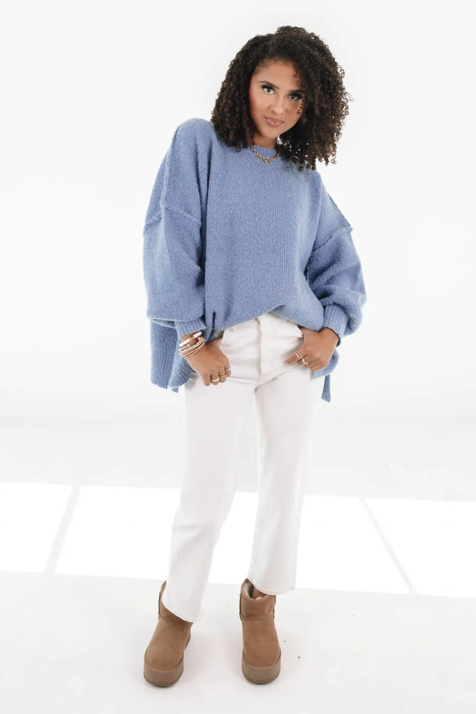 Lazy Saturday Sweater - Blue
