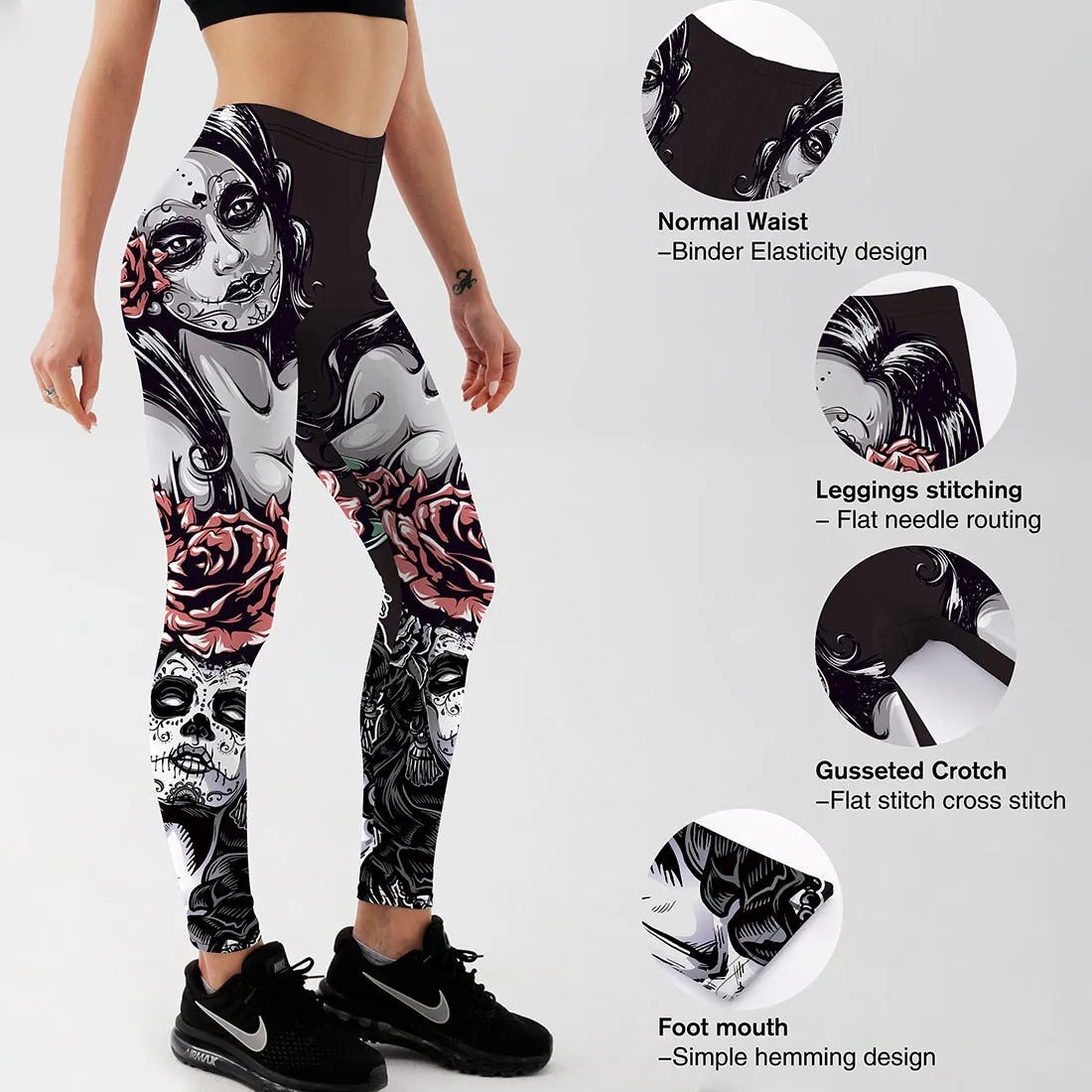 Leggings Gothique Roses