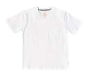 Leo And Zackary Boys White V-Neck T shirt