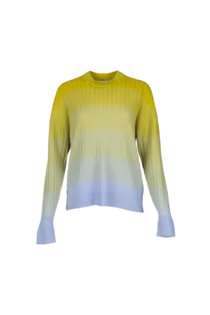 Lightweight Cashmere Dip Dyed Crew Green