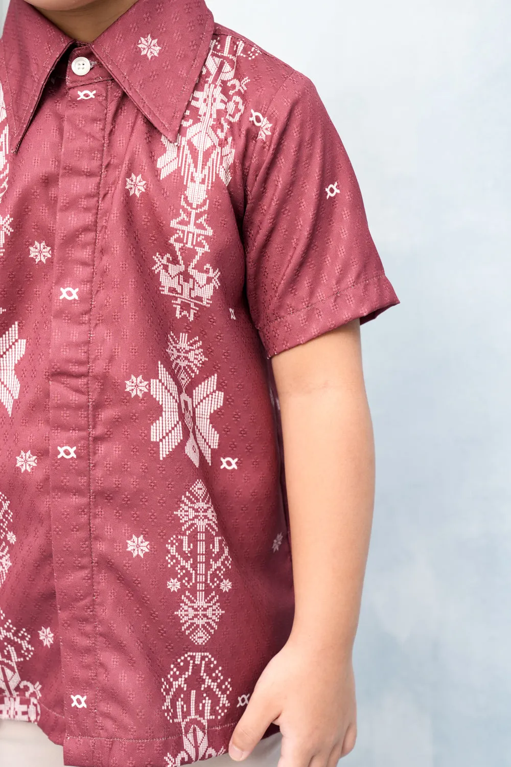Lingga Shirt Boy (Minor) Merah Biram