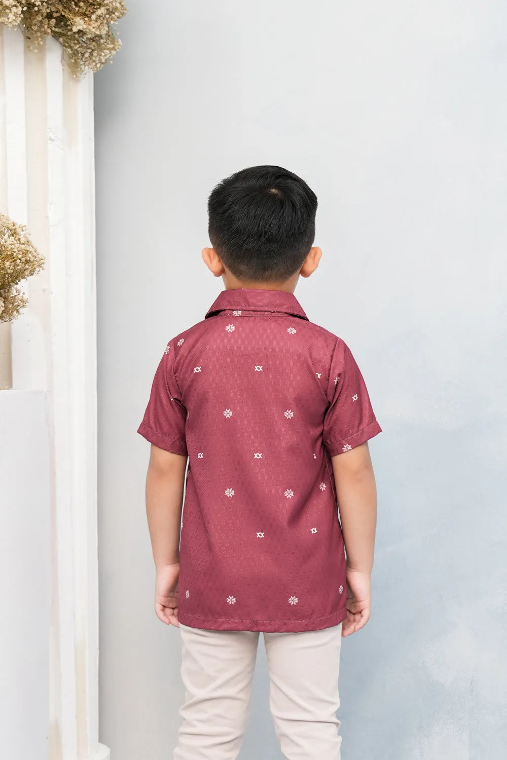 Lingga Shirt Boy (Minor) Merah Biram