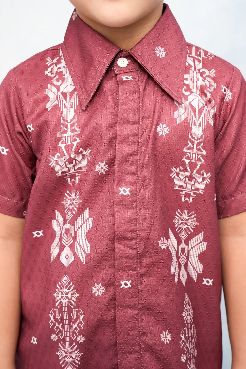 Lingga Shirt Boy (Minor) Merah Biram