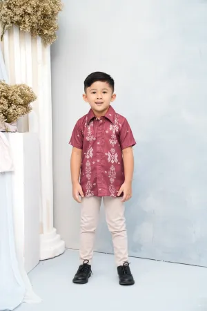 Lingga Shirt Boy (Minor) Merah Biram