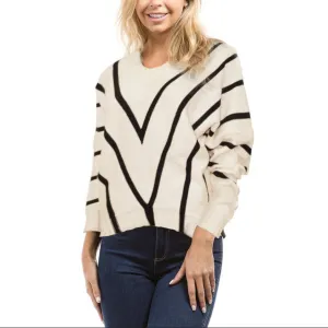 Loose Stripe Round Neck Knitting Sweaters