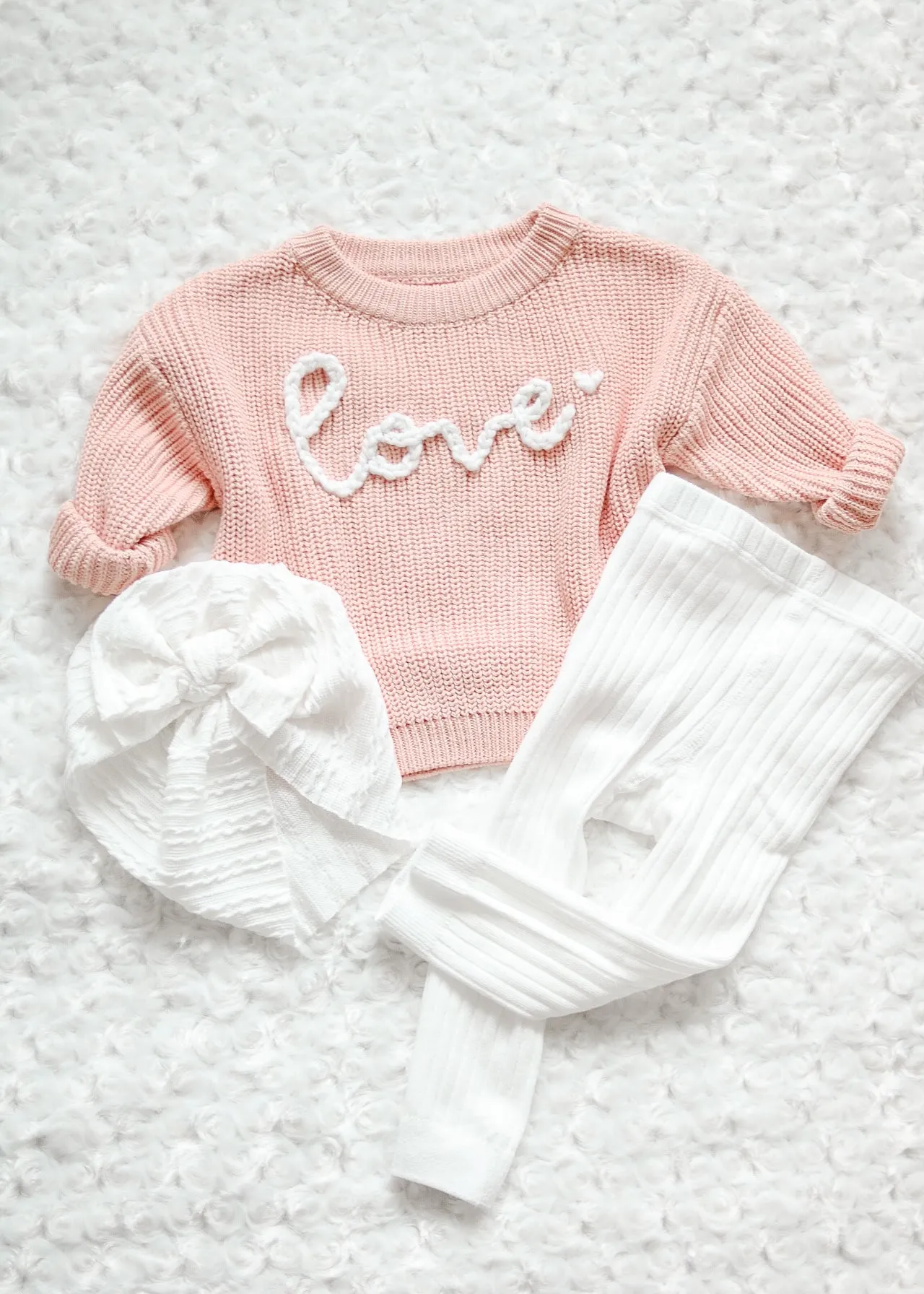 LOVE Hand-embroidered Chunky Sweater