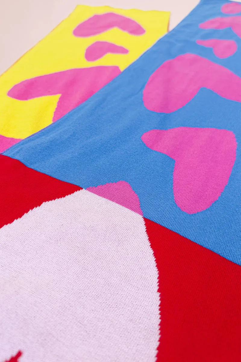 Love is Colorful Knit Scarf