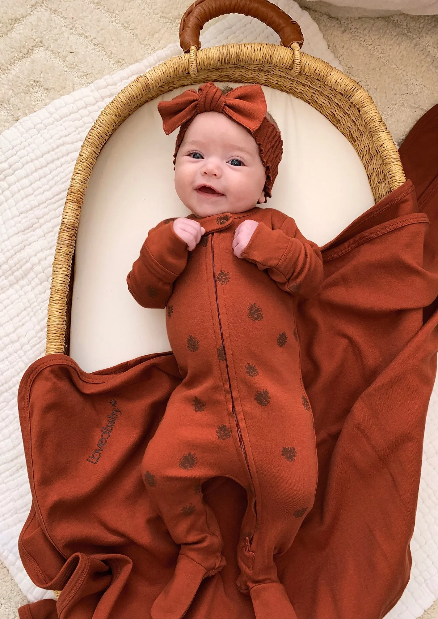 L'ovedbaby Printed Organic Zipper Footie