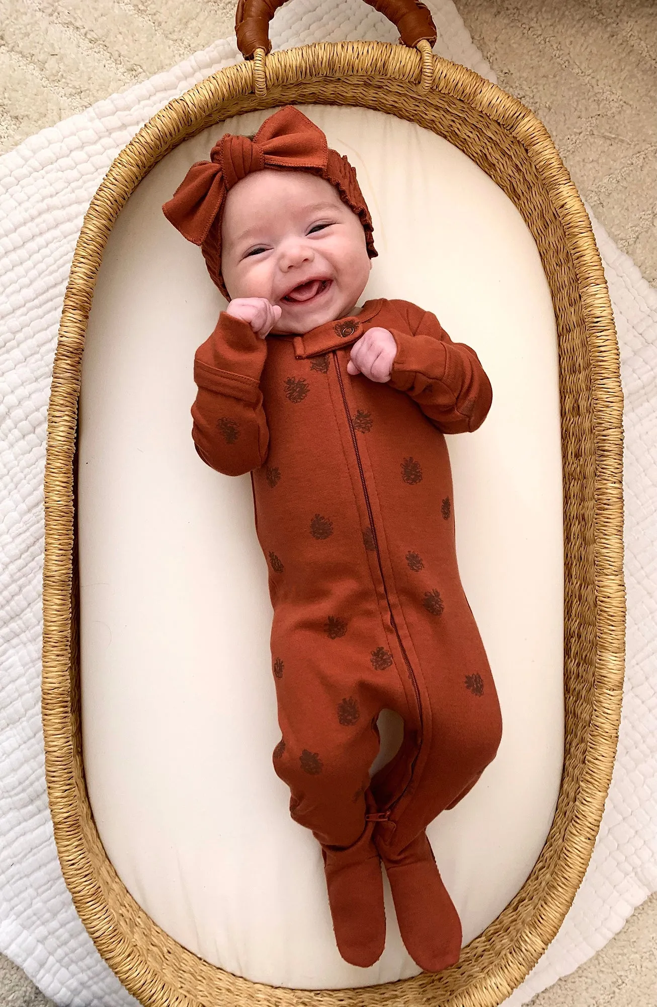 L'ovedbaby Printed Organic Zipper Footie