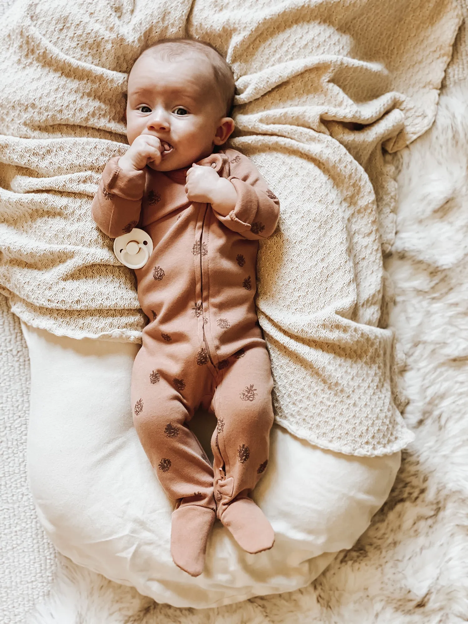 L'ovedbaby Printed Organic Zipper Footie