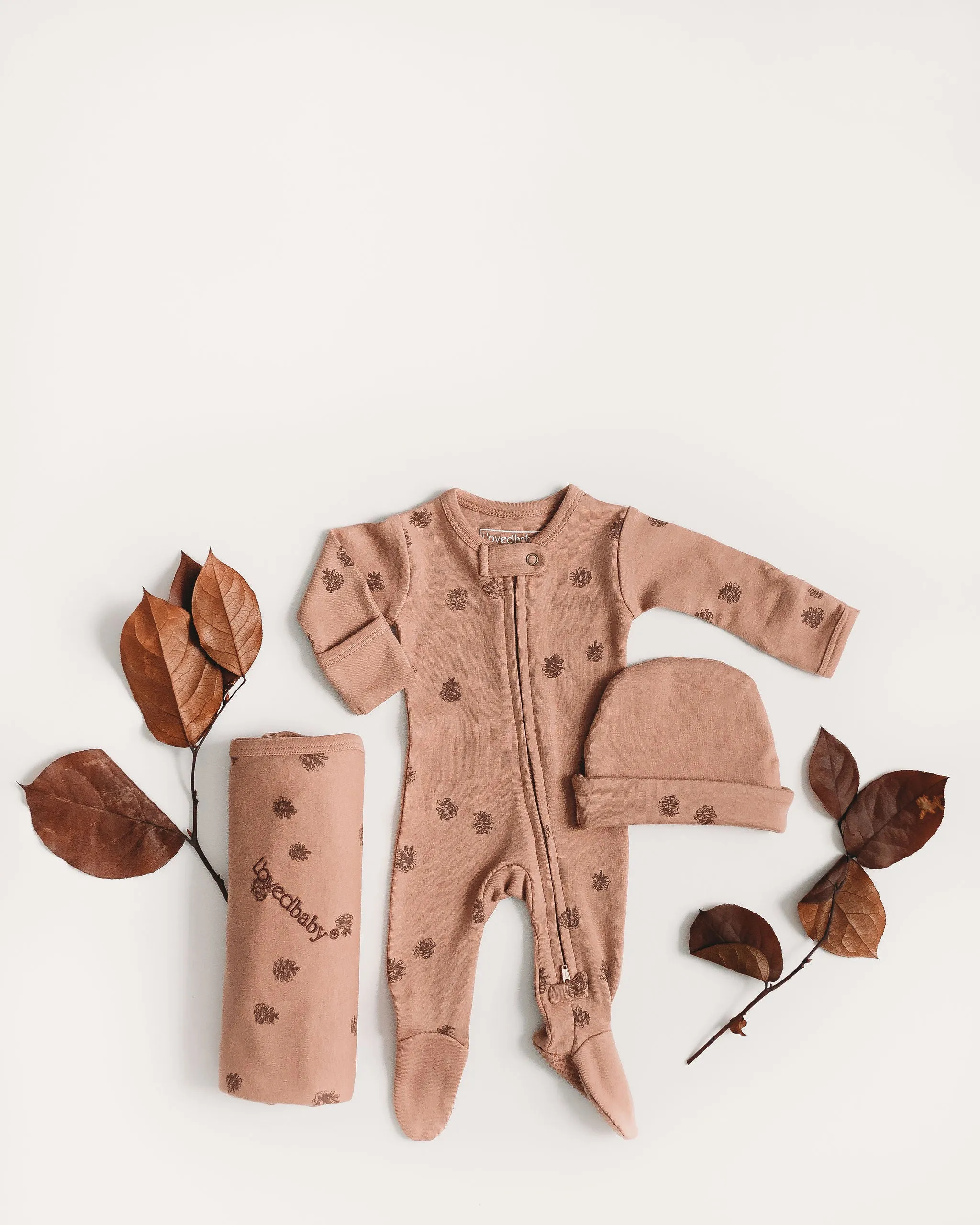 L'ovedbaby Printed Organic Zipper Footie