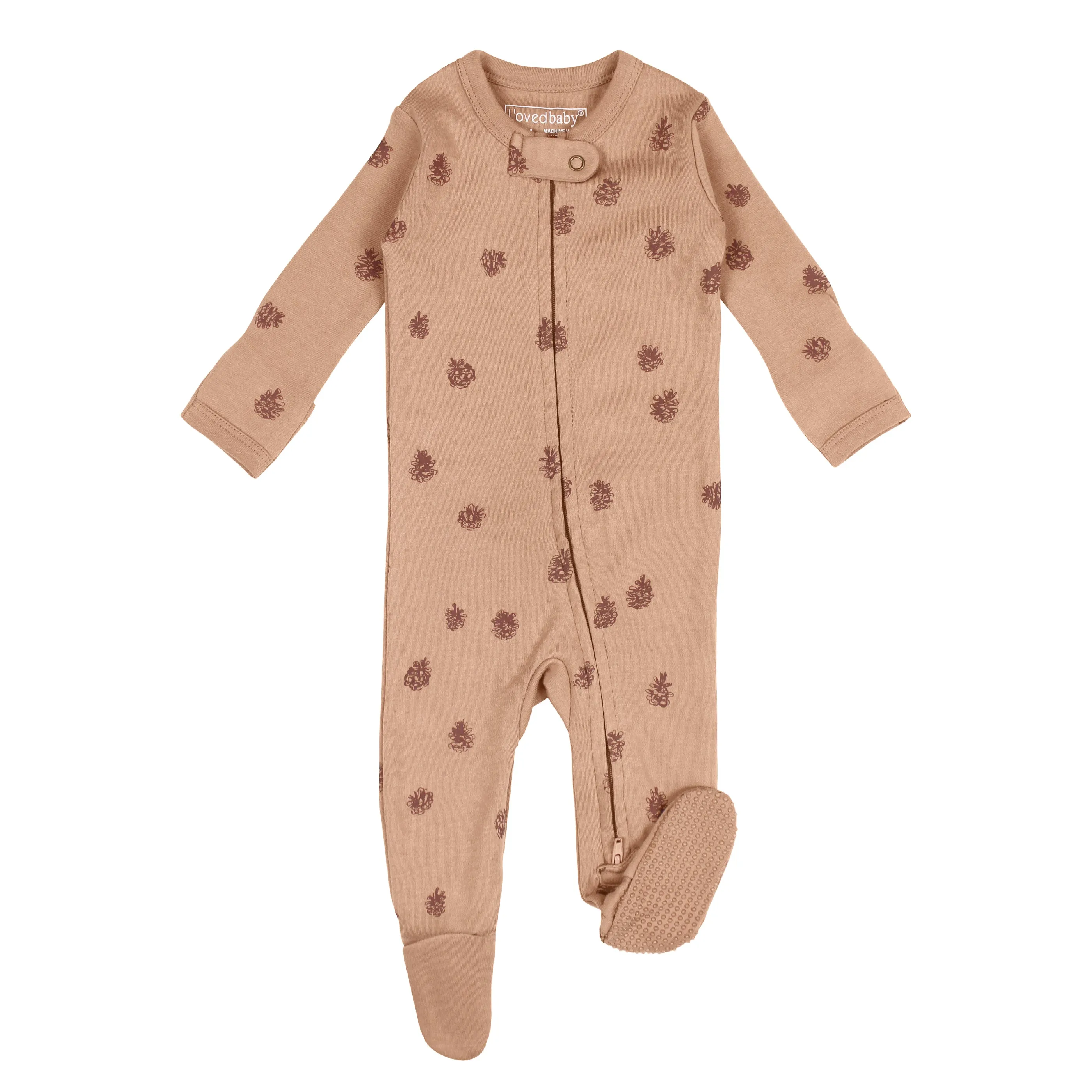 L'ovedbaby Printed Organic Zipper Footie