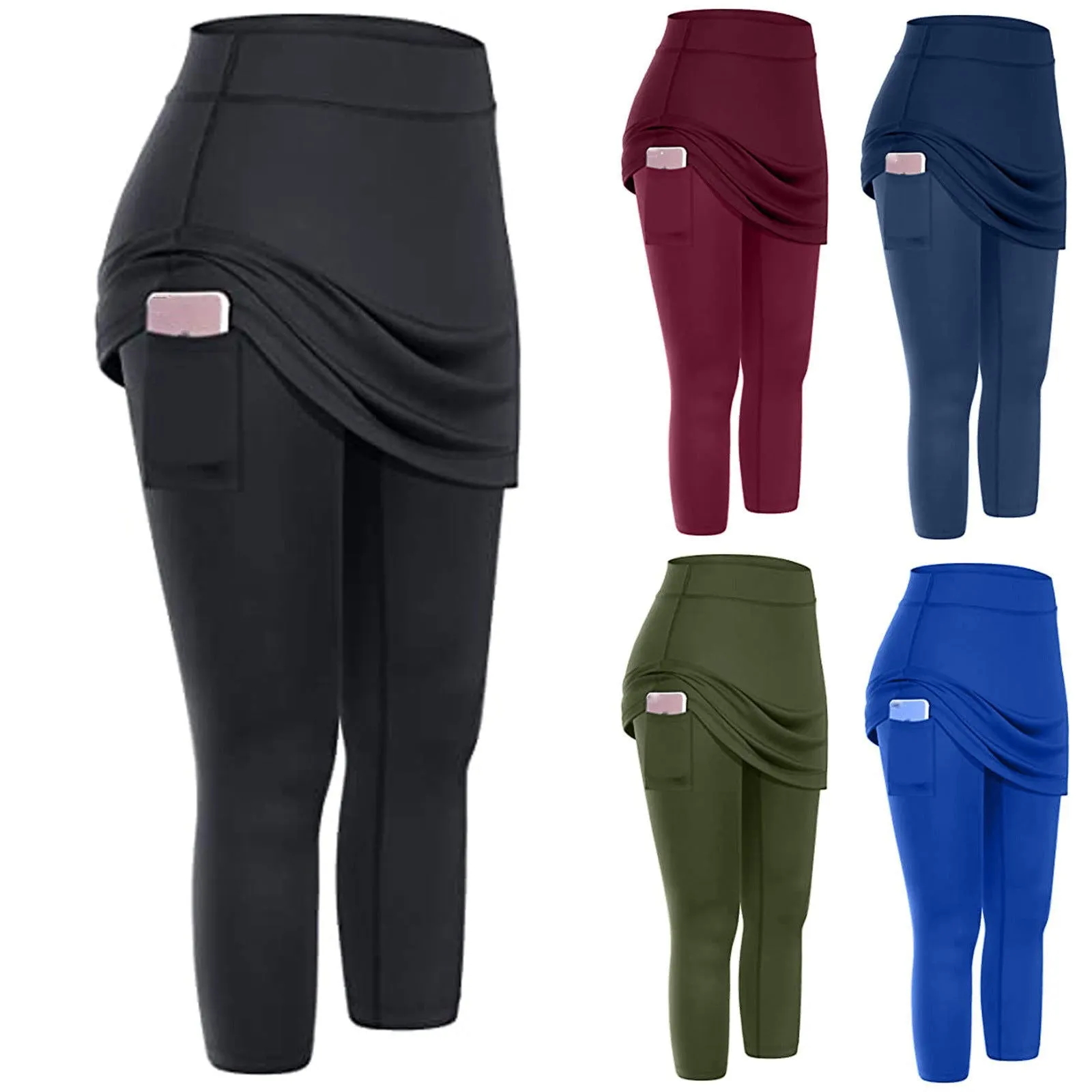 LovelyRLovely Women's Yoga Skirt Leggings With Pockets