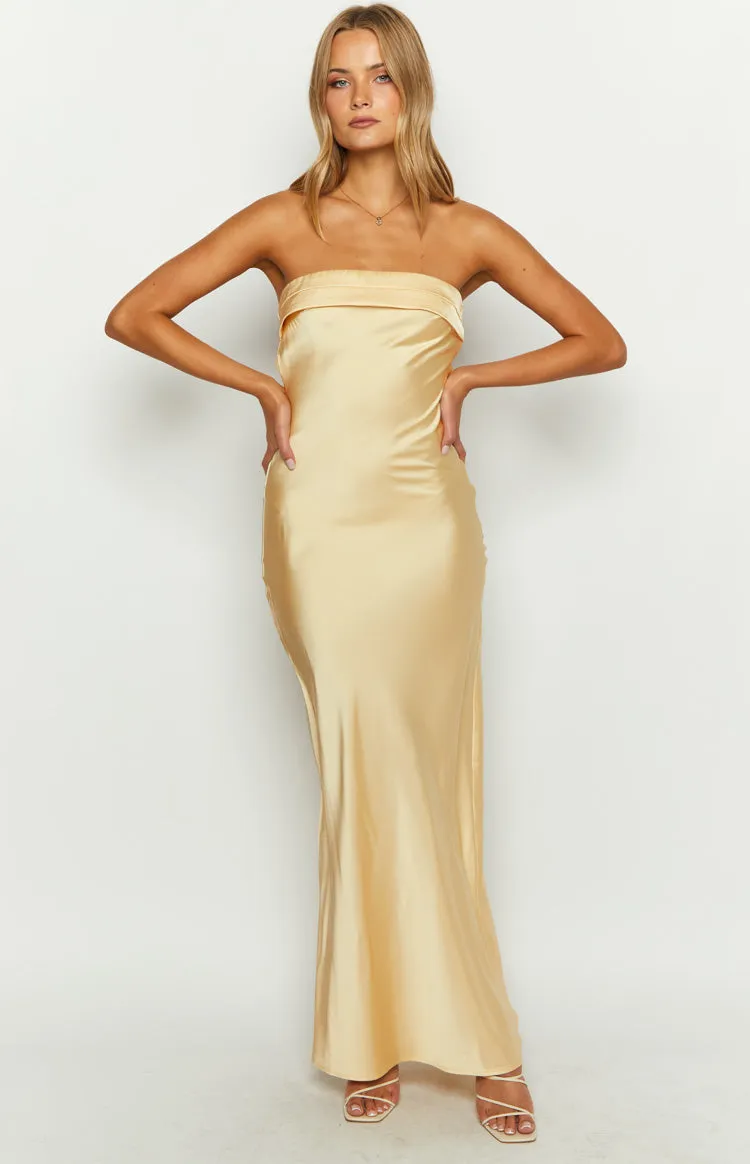 Maiah Yellow Maxi Dress