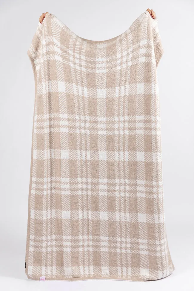 Make Me Believe Taupe Plaid Blanket