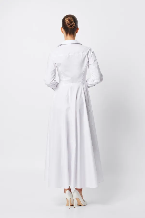 Marseille Maxi Shirt Dress White