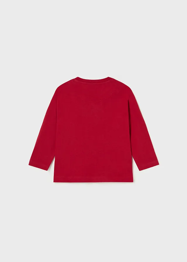 Mayoral 2014 069 - Red Long Sleeve Space T-Shirt