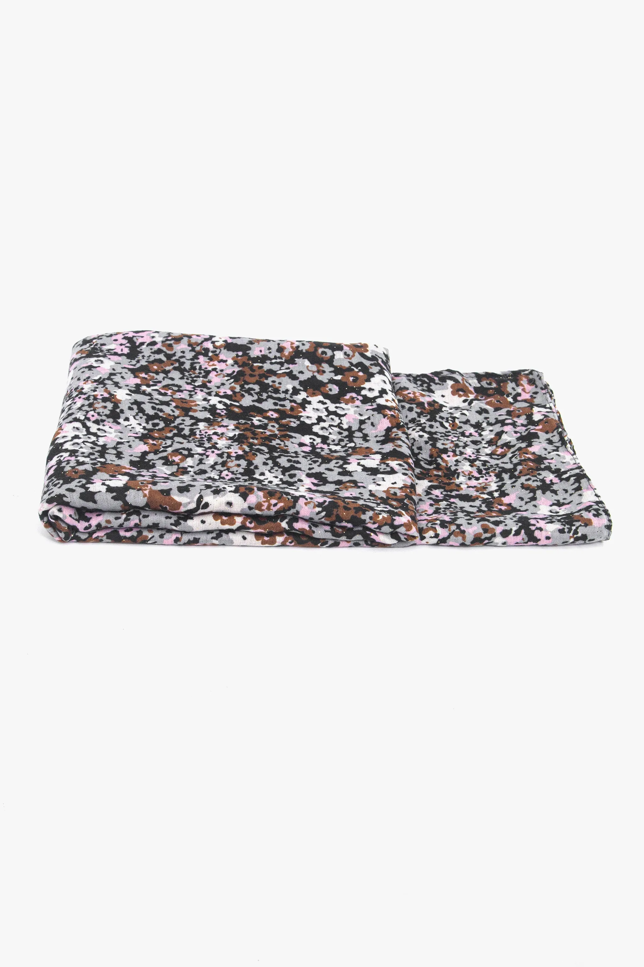 Meera Lightweight Scarf - Neutral, Floral