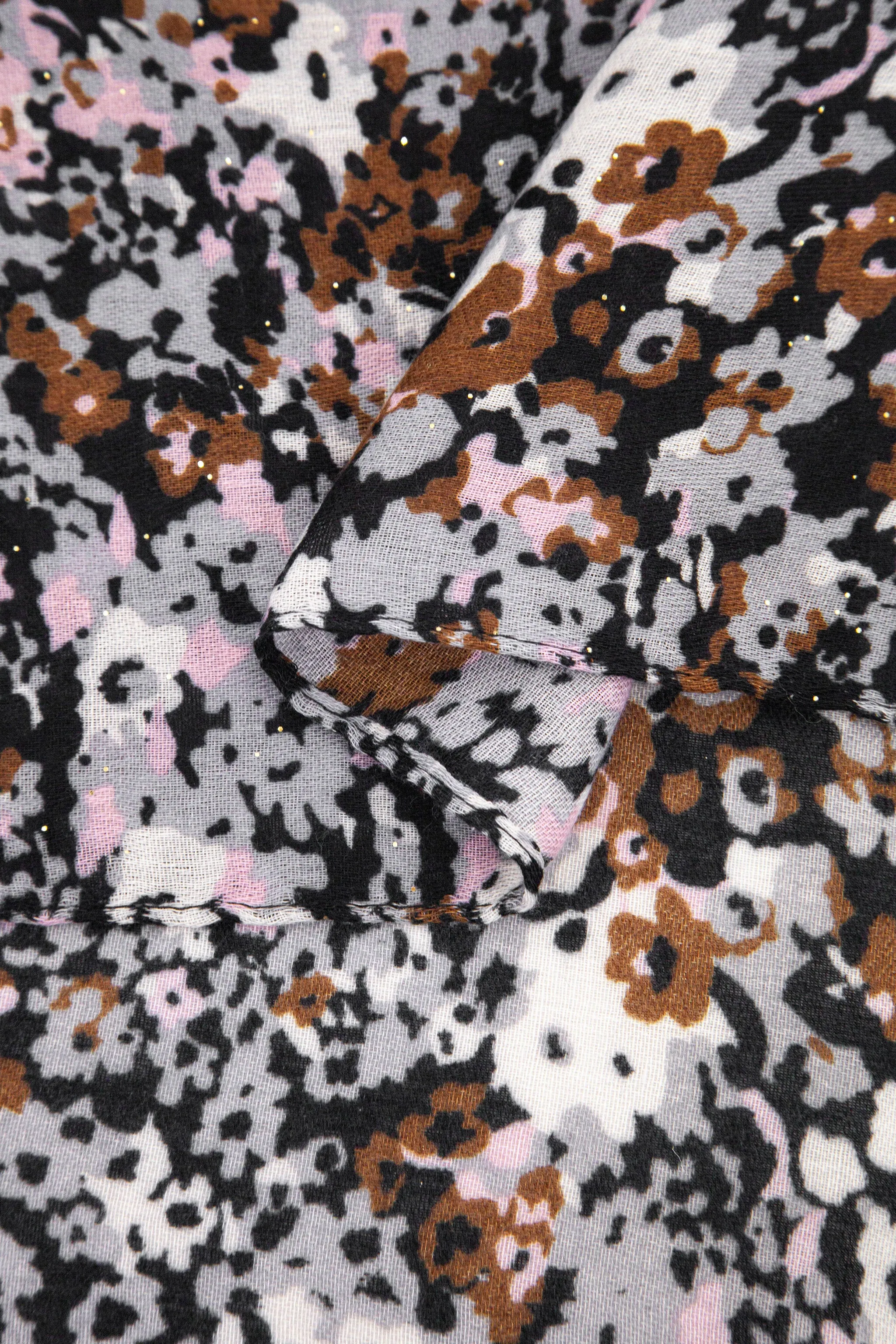 Meera Lightweight Scarf - Neutral, Floral