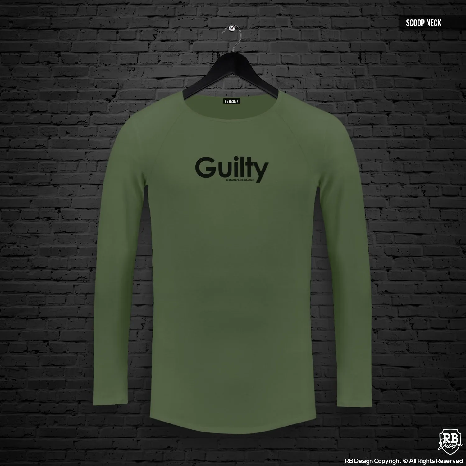 Mens Long Sleeve T-shirt "Guilty" MD964