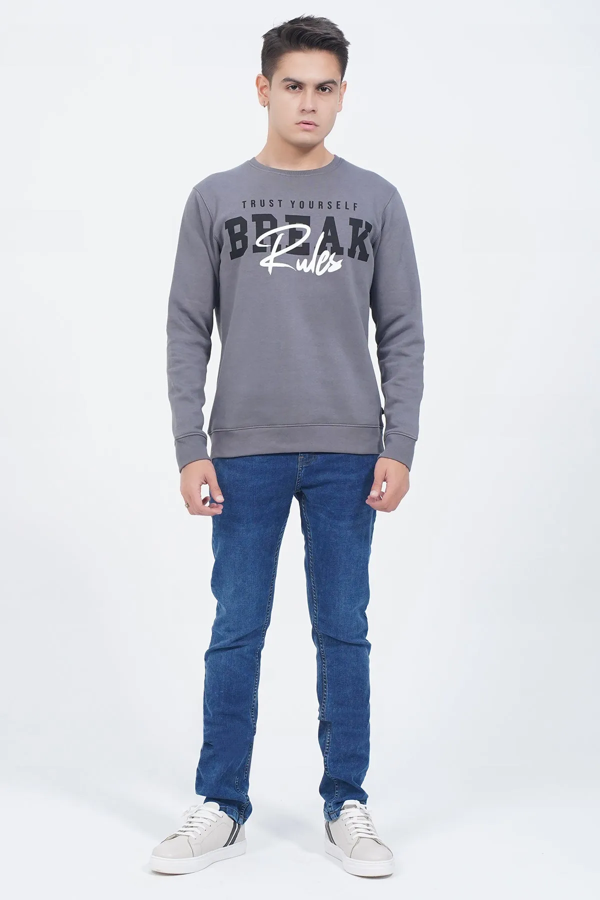 Mens "DOUGER" Crewneck Long Sleeve Sweatshirt