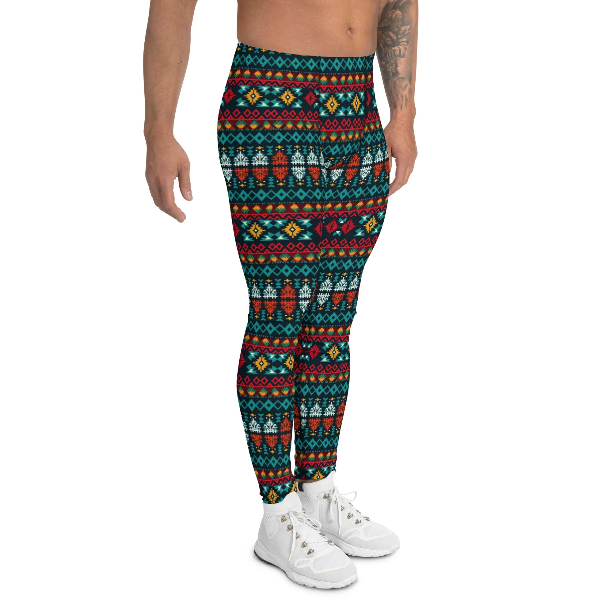 Men's Ugly Christmas Holiday Leggings – Festive, Fun, and Ready to Make a Statement