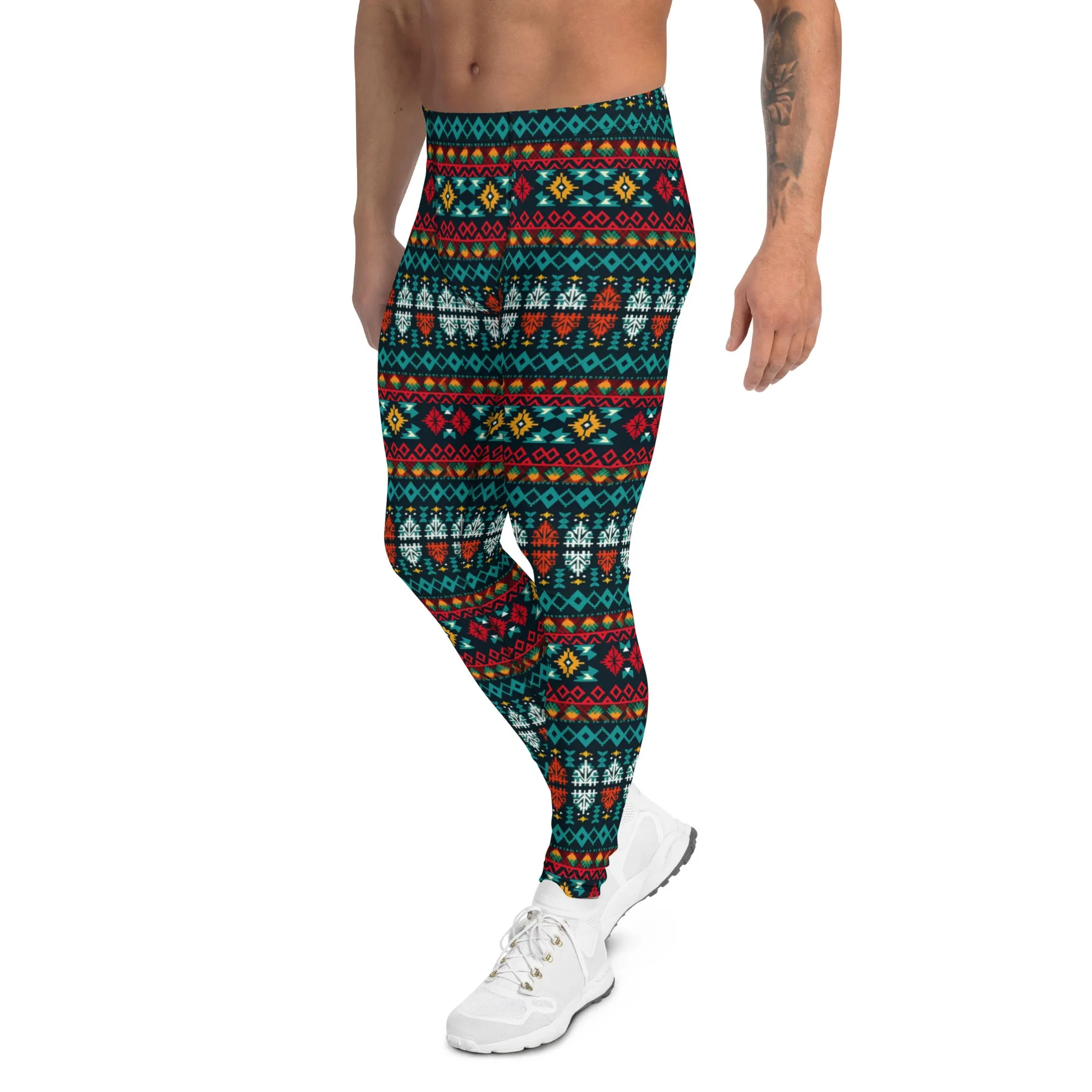 Men's Ugly Christmas Holiday Leggings – Festive, Fun, and Ready to Make a Statement