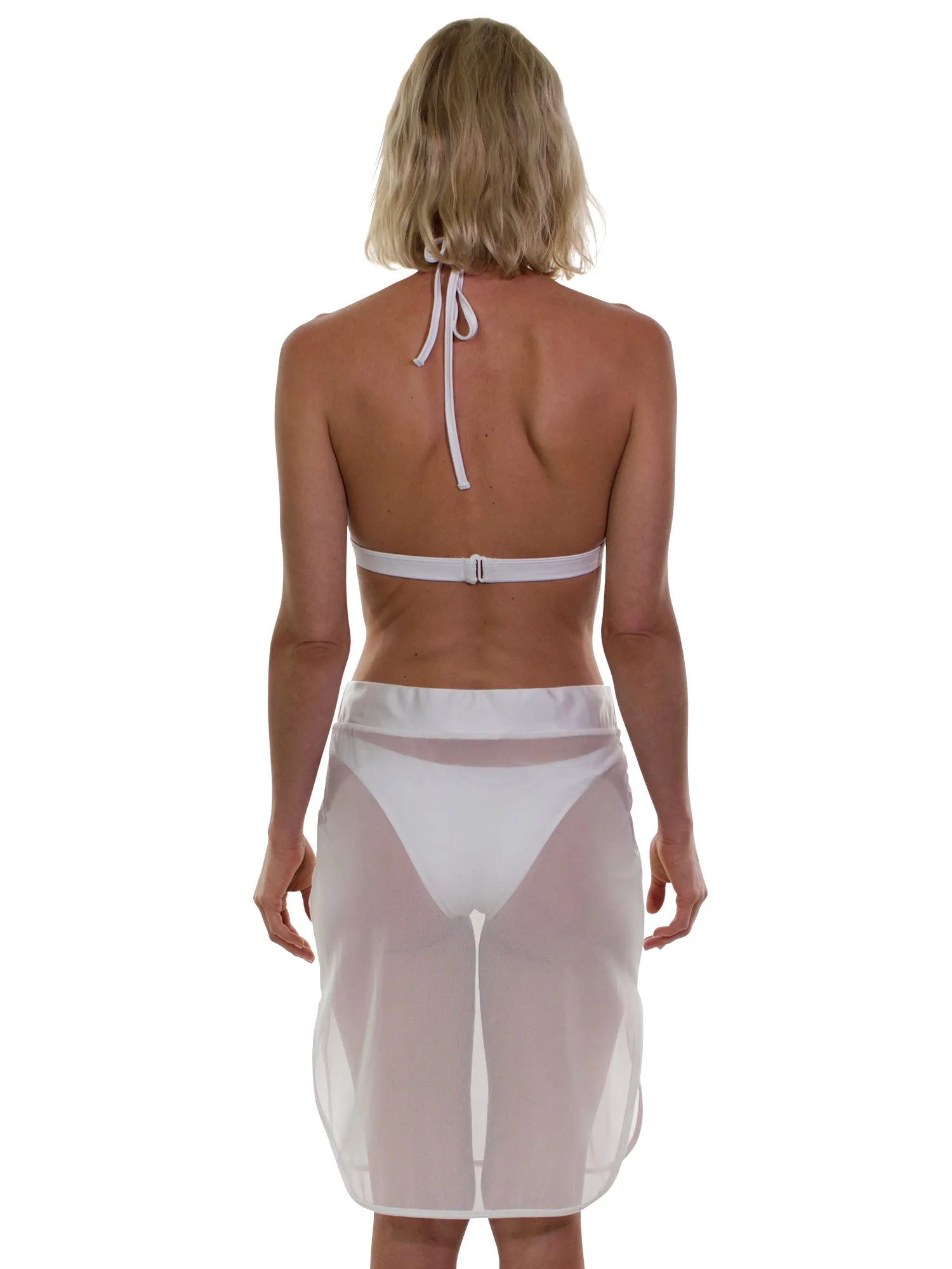 Mesh Side Slit Skirt