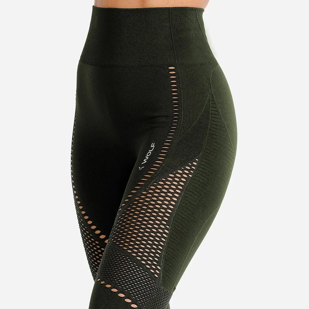 Meta Seamless Leggings - Khaki