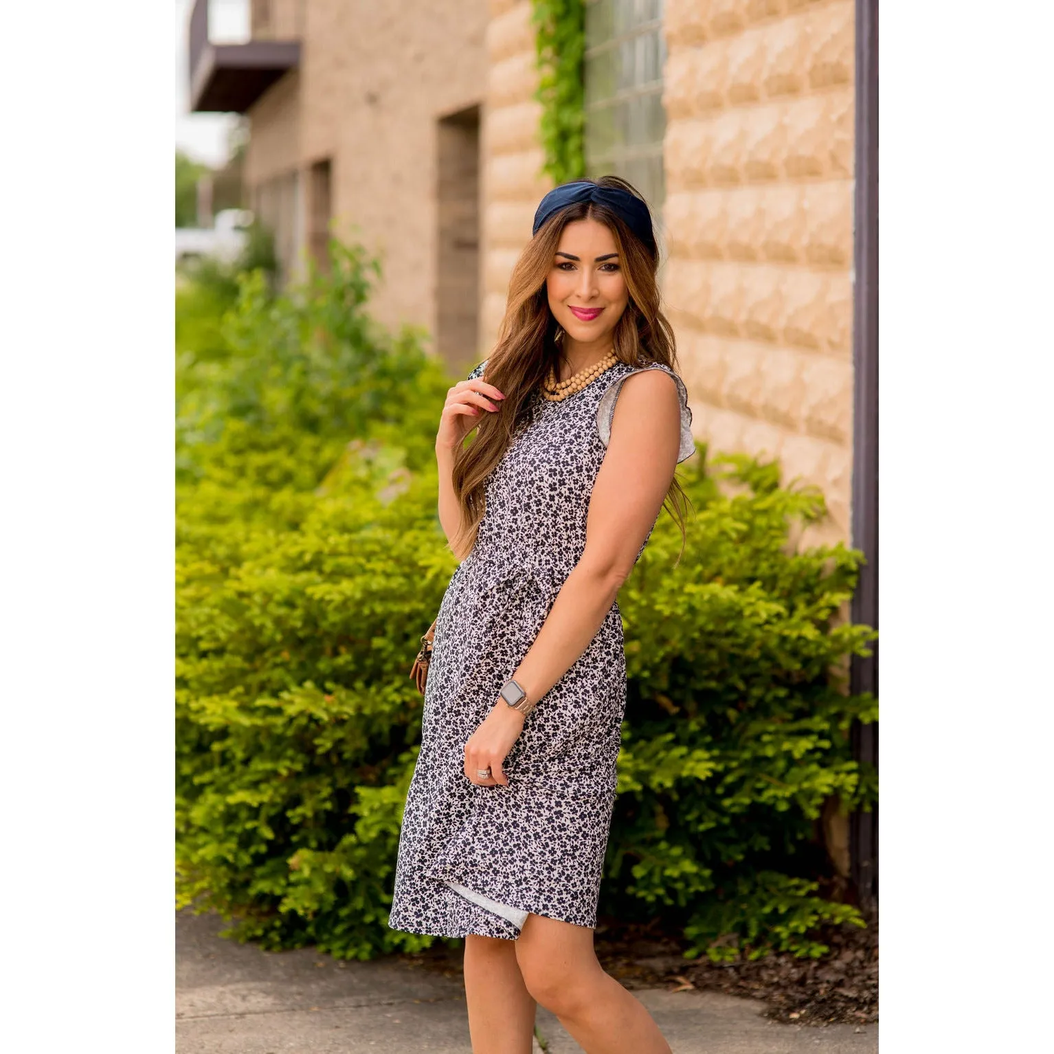 Mini Floral Pocket Tank Dress