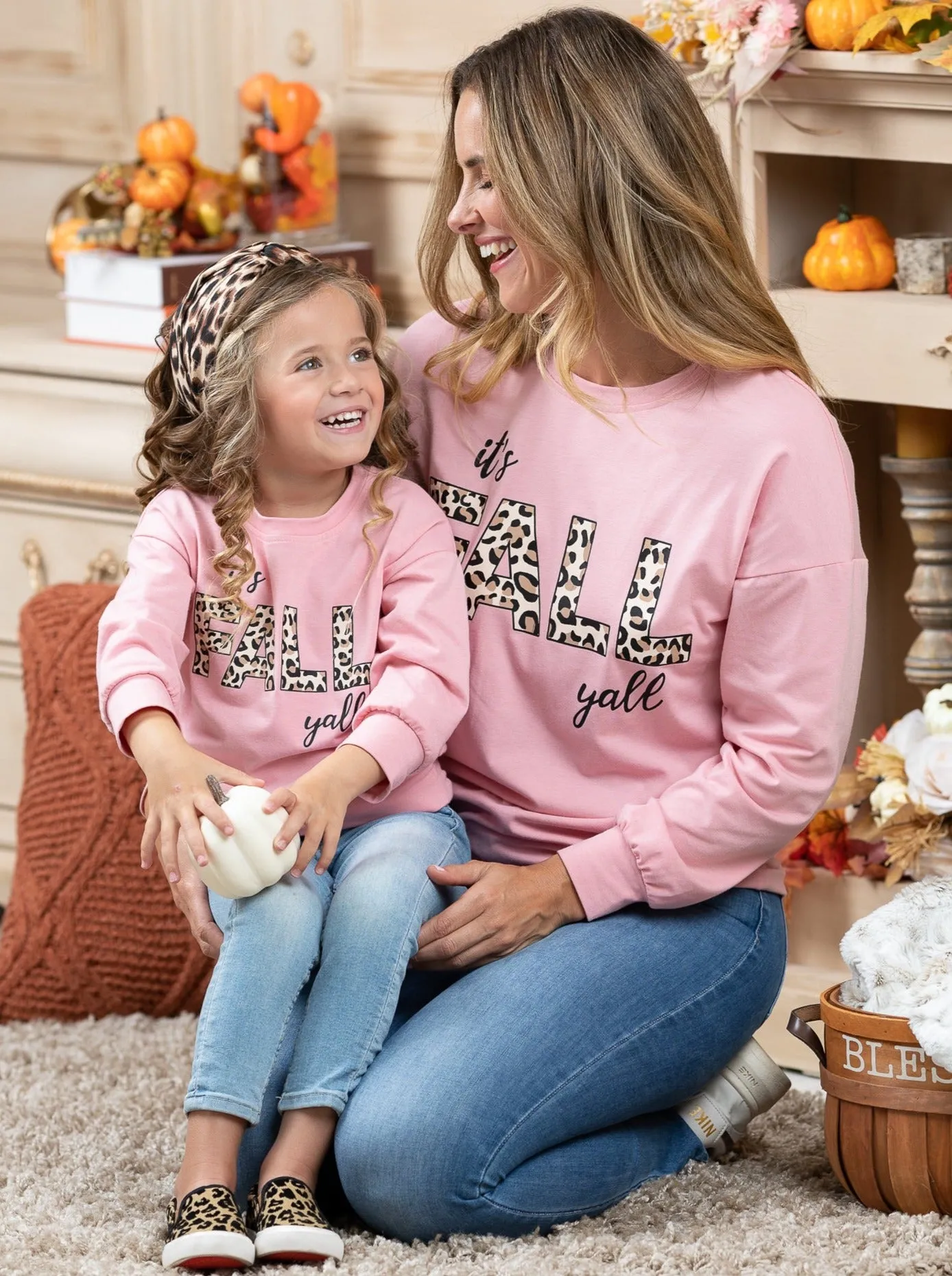Mommy and Me Fall Y'all Long Sleeve Top