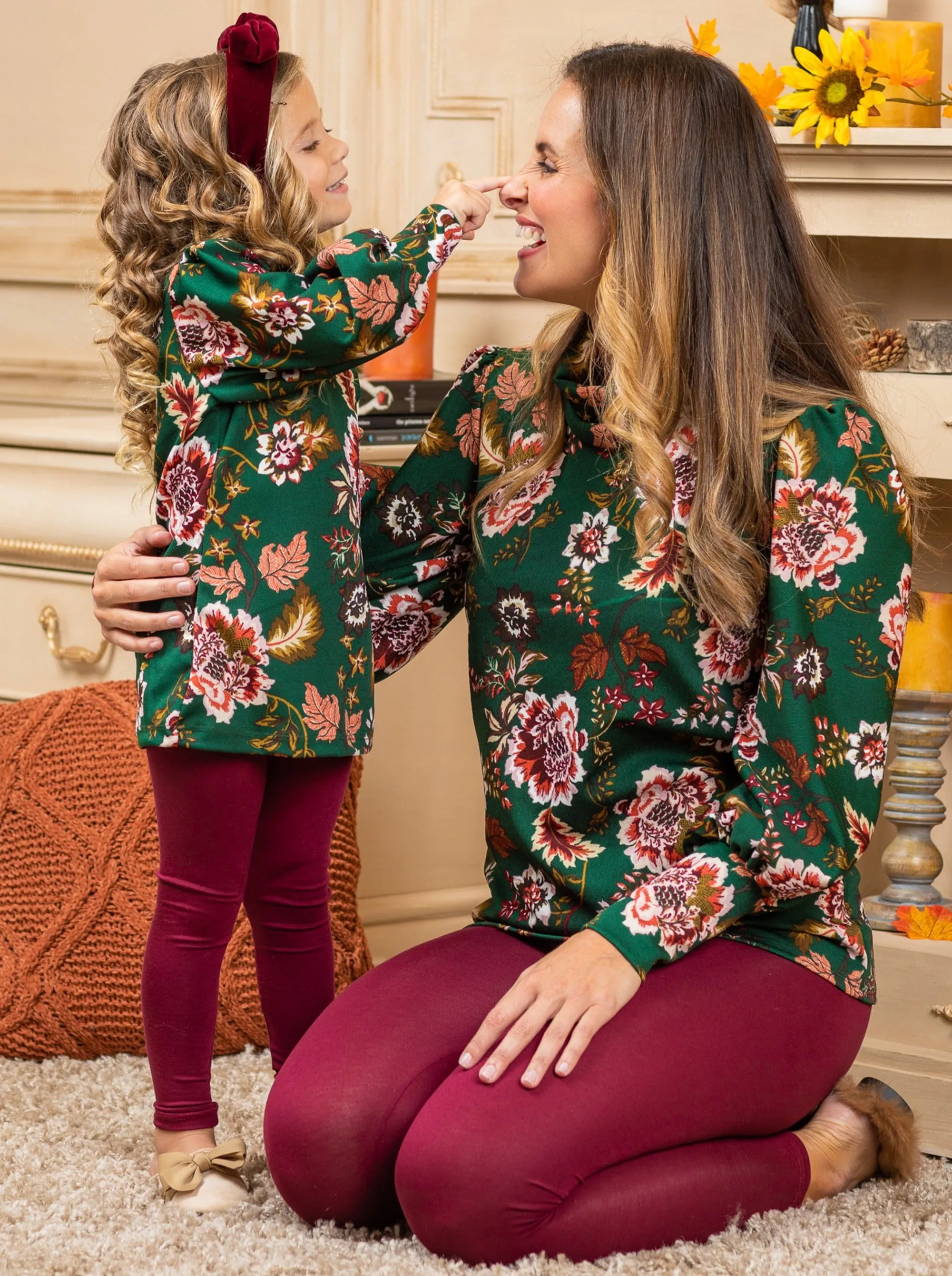 Mommy and Me Floral Chic Legging Set
