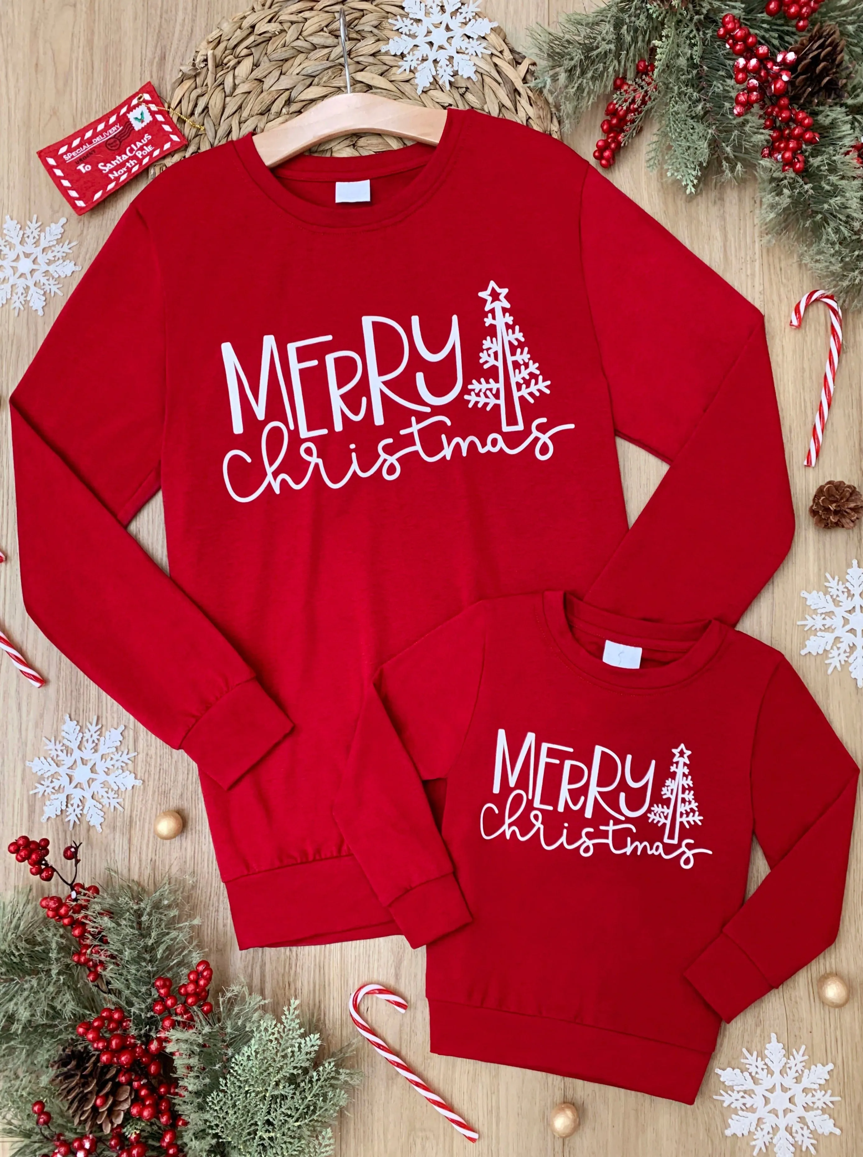 Mommy and Me Merry Christmas Top