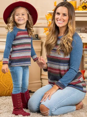 Mommy And Me Striped Like Mama Raglan Top