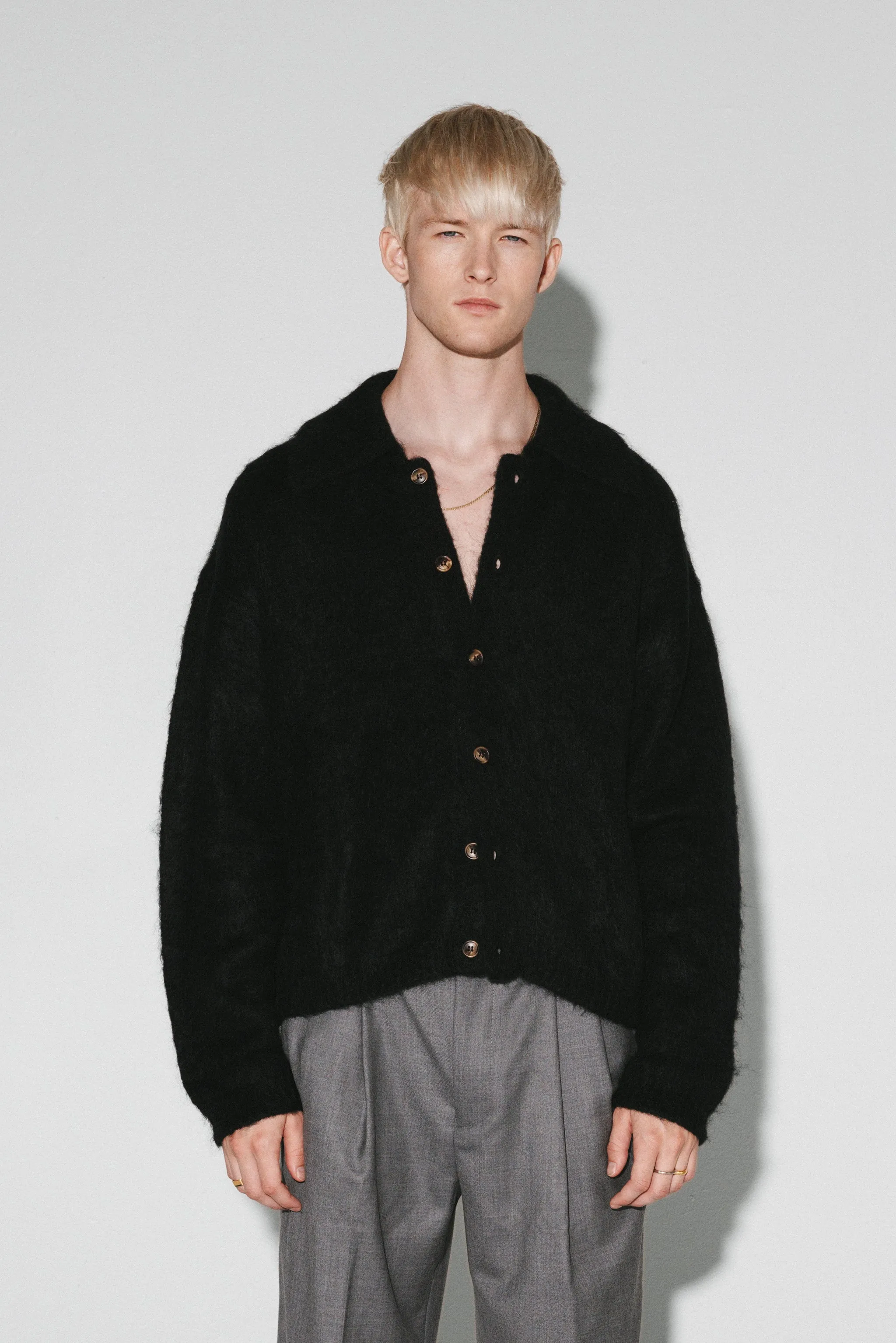 Moonlight Mohair Cardigan  |  Black