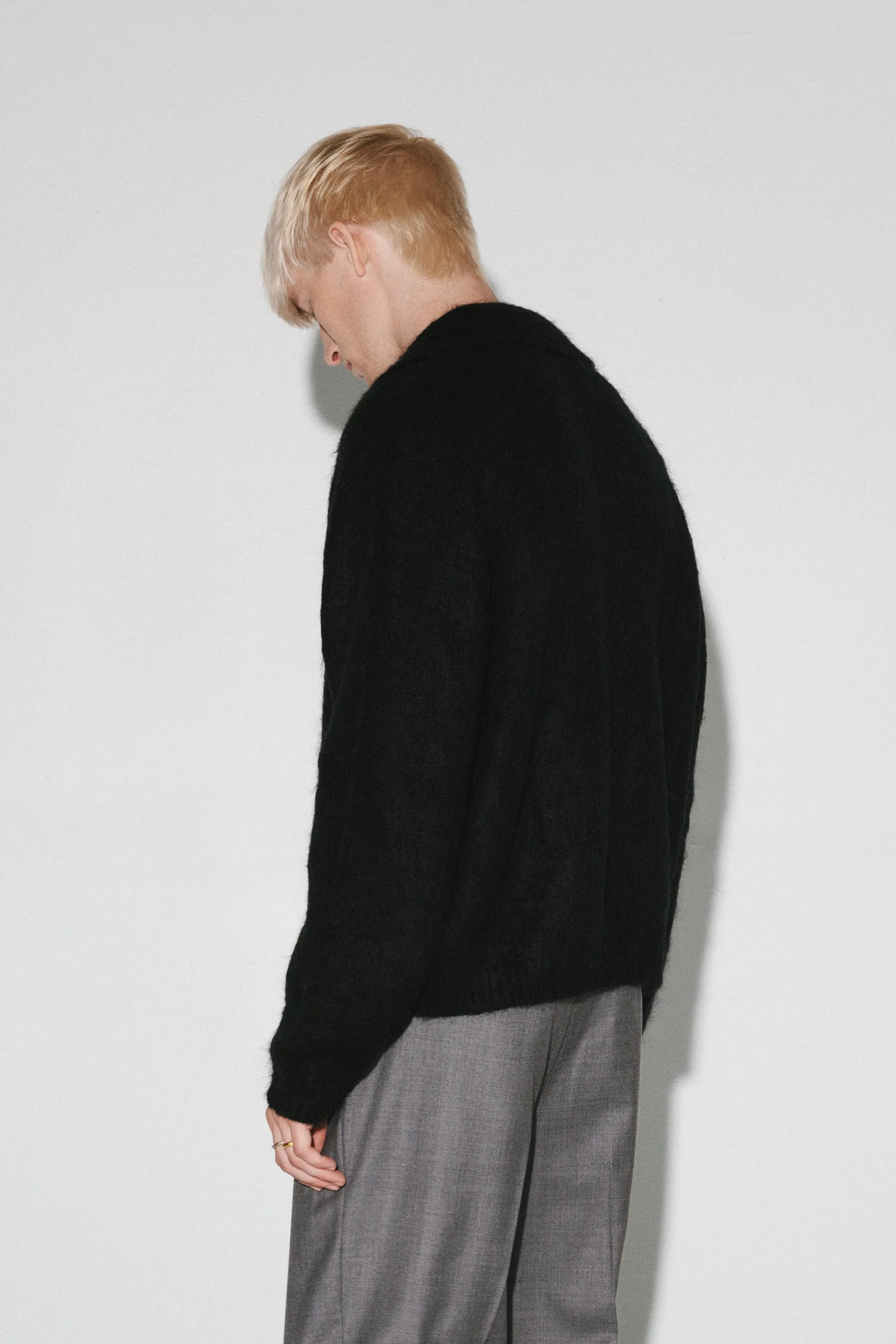 Moonlight Mohair Cardigan  |  Black