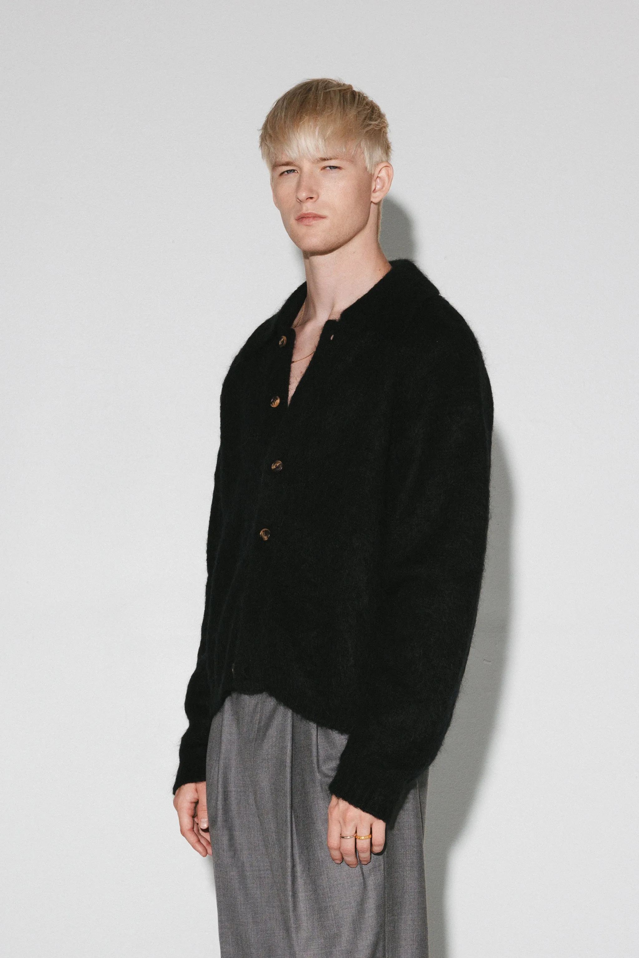 Moonlight Mohair Cardigan  |  Black