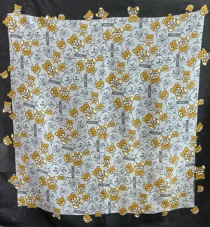 MOSCHINO Made in Italy "Teddy Bear" Women's Silk Square Scarf