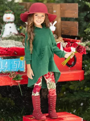 My Day Out Hooded Tunic And Floral Legging Set