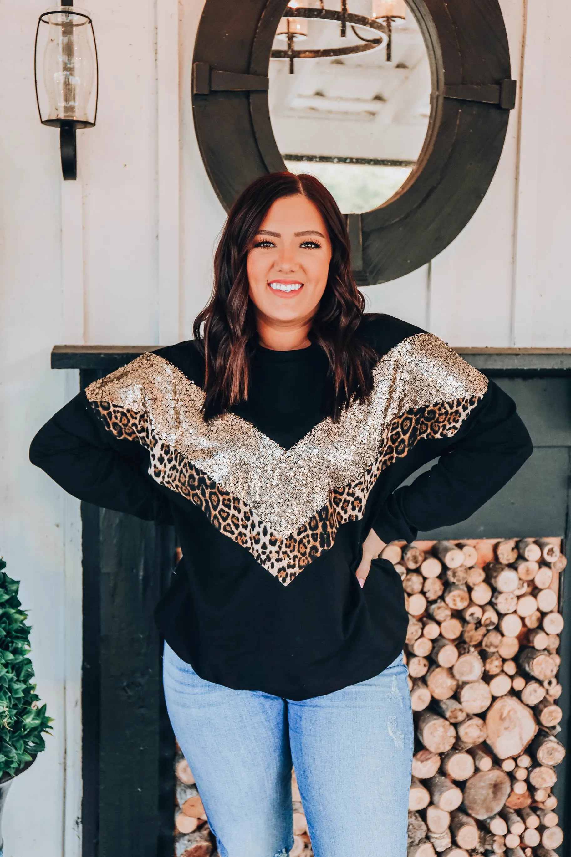 Natural Instinct Chevron Top