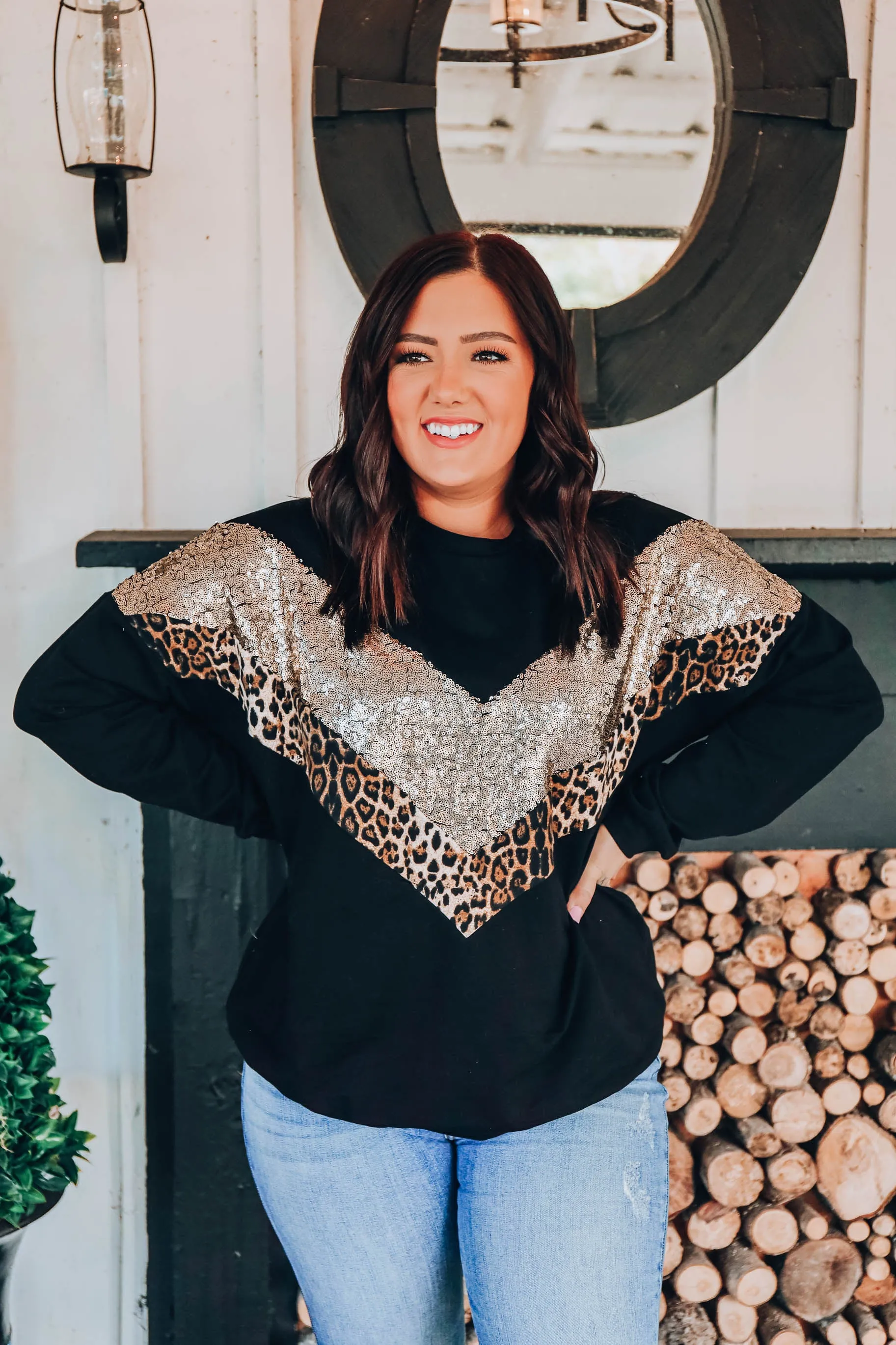Natural Instinct Chevron Top
