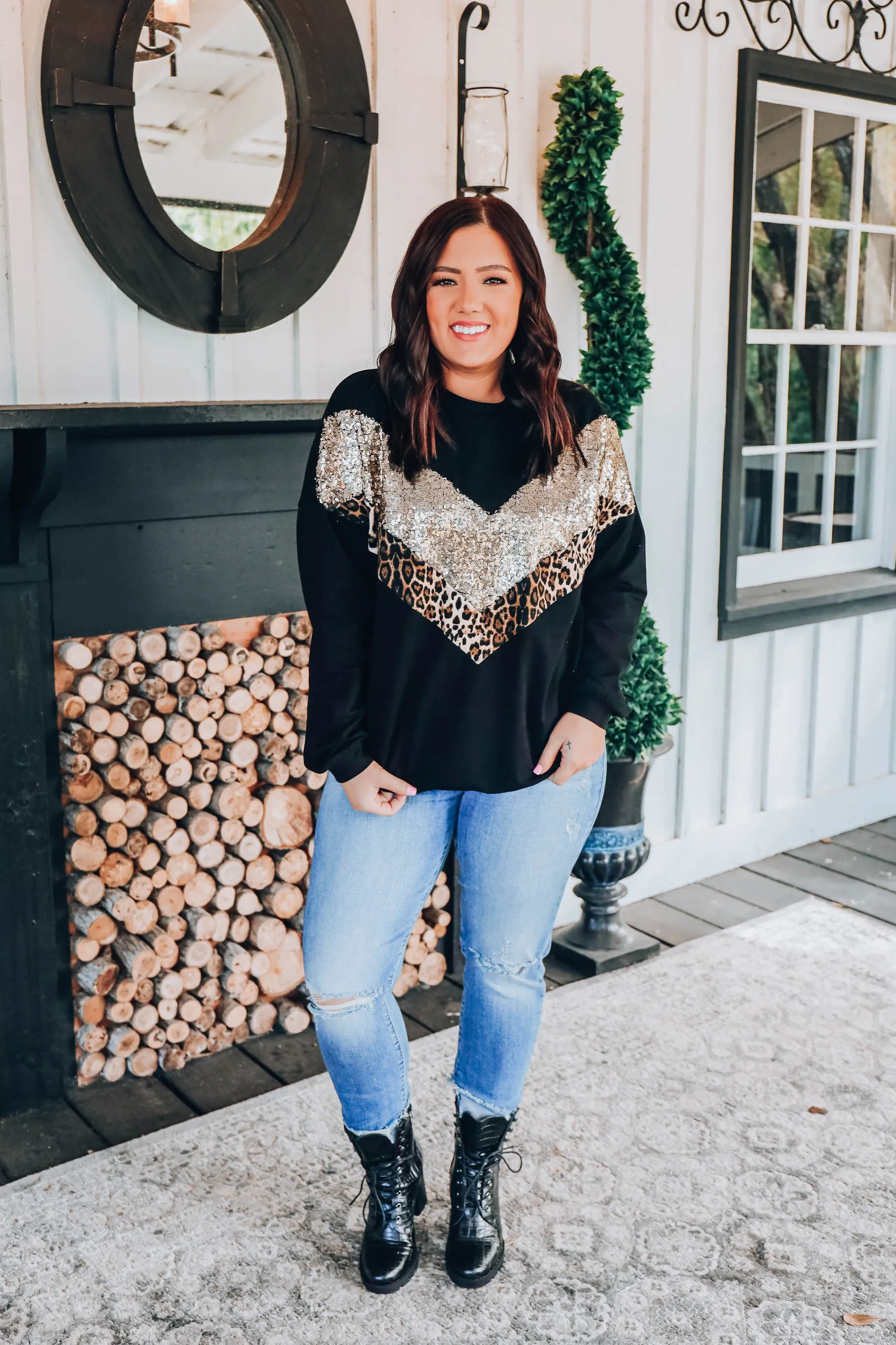 Natural Instinct Chevron Top