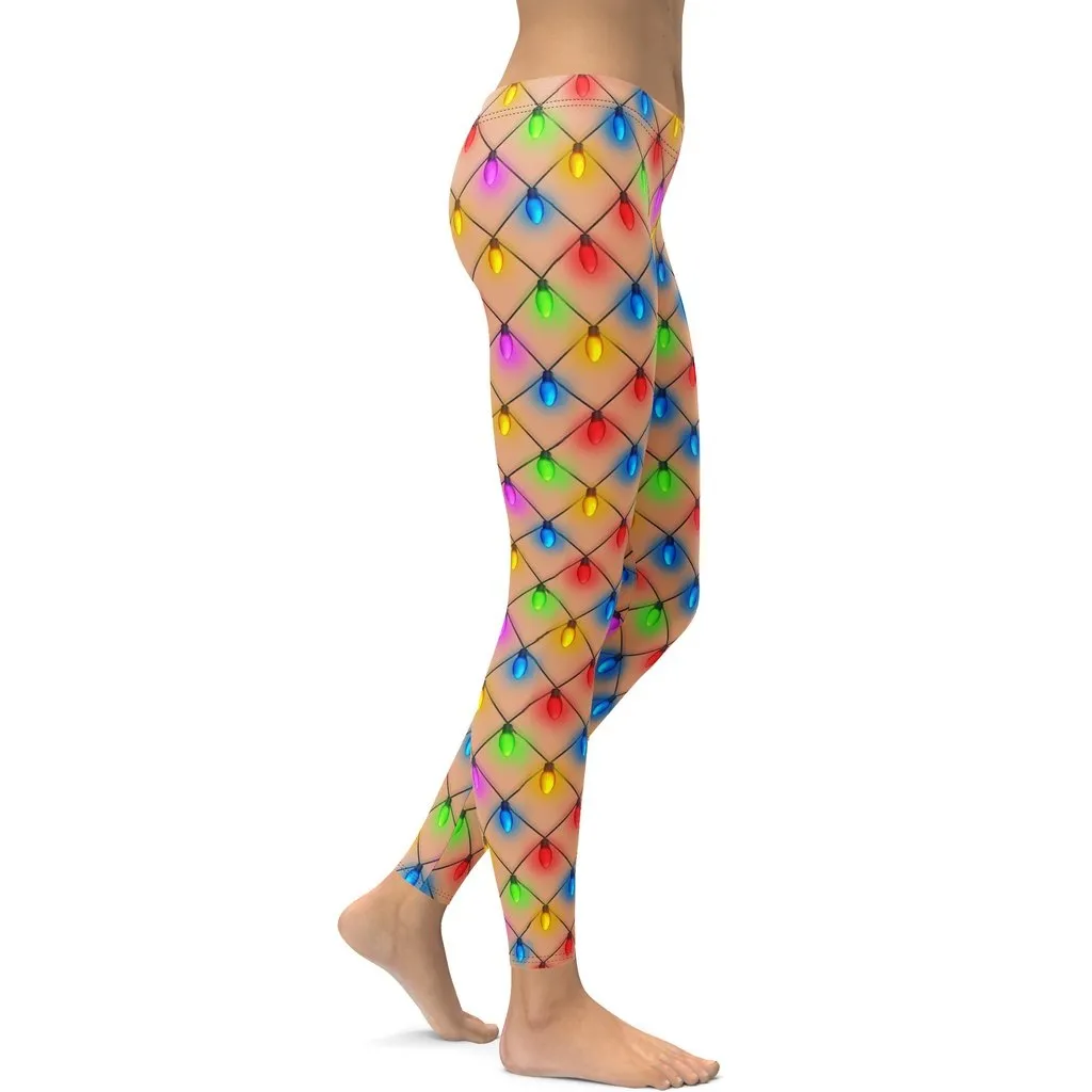 Naughty Christmas Lights Leggings