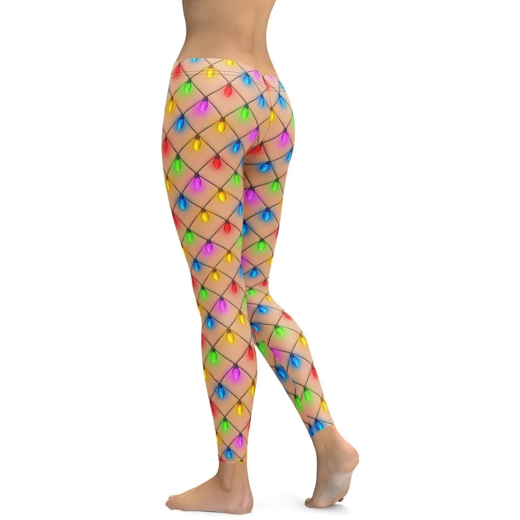 Naughty Christmas Lights Leggings